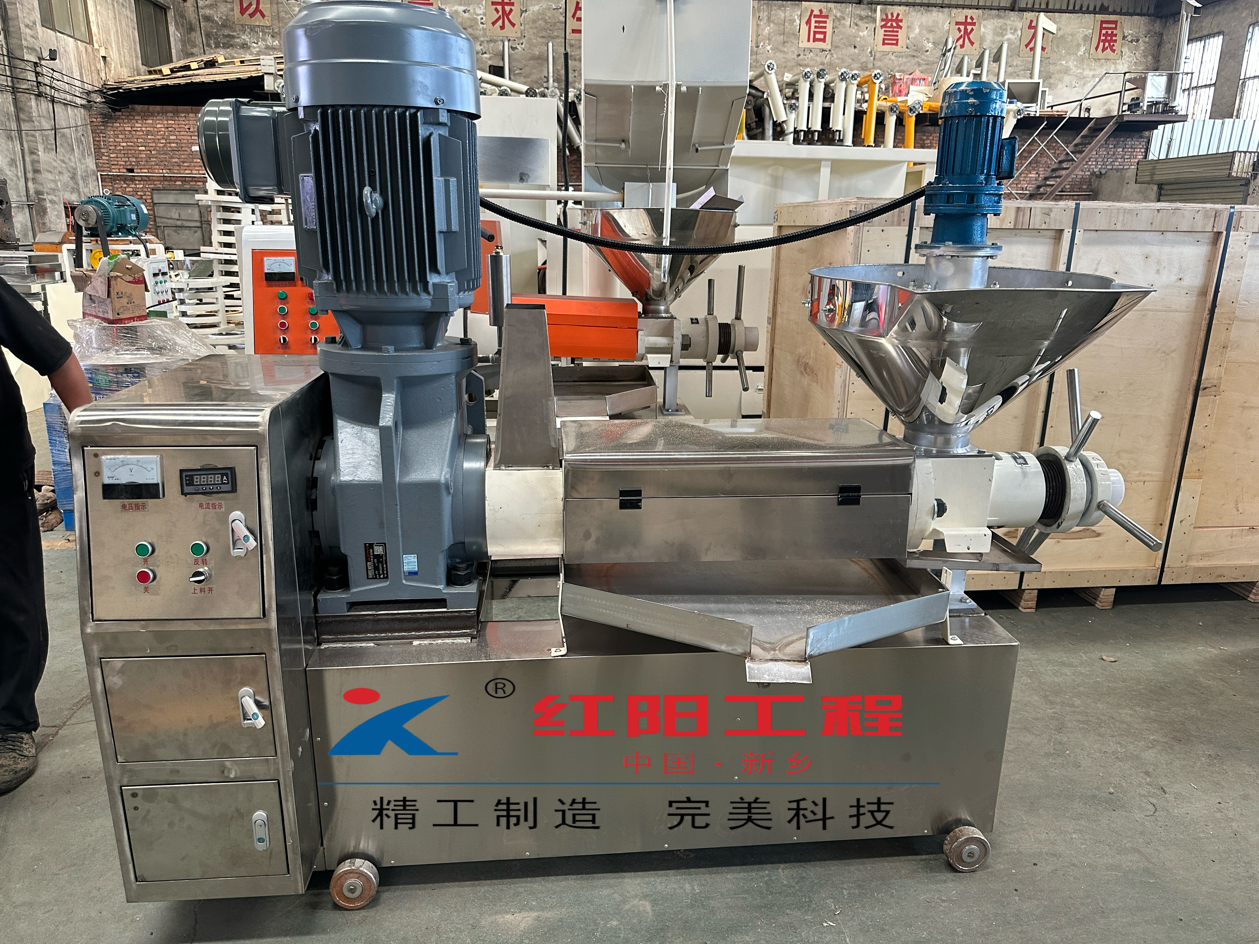 大型条排榨油机